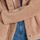 Jaqueta de pele sintética Billabong Cozy Days feminina, bege, tamanho médio