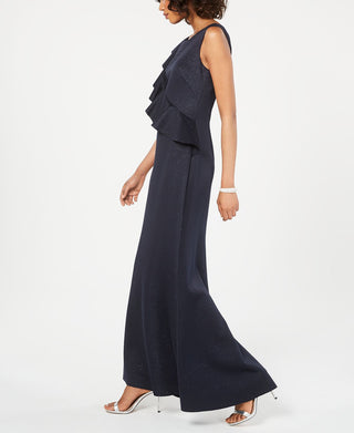 Vestido de festa feminino Jessica Howard com babados e glitter, azul, tamanho 12