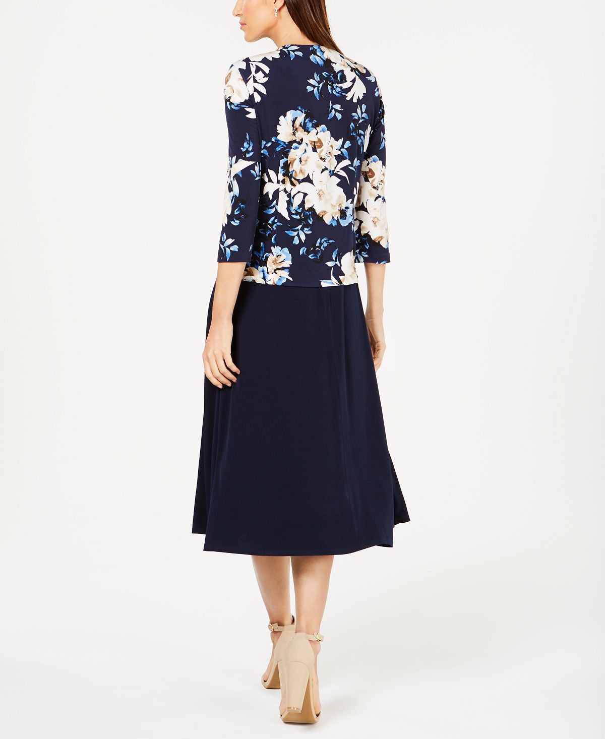 Blusa feminina de manga comprida Jessica Howard, azul, tamanho 12