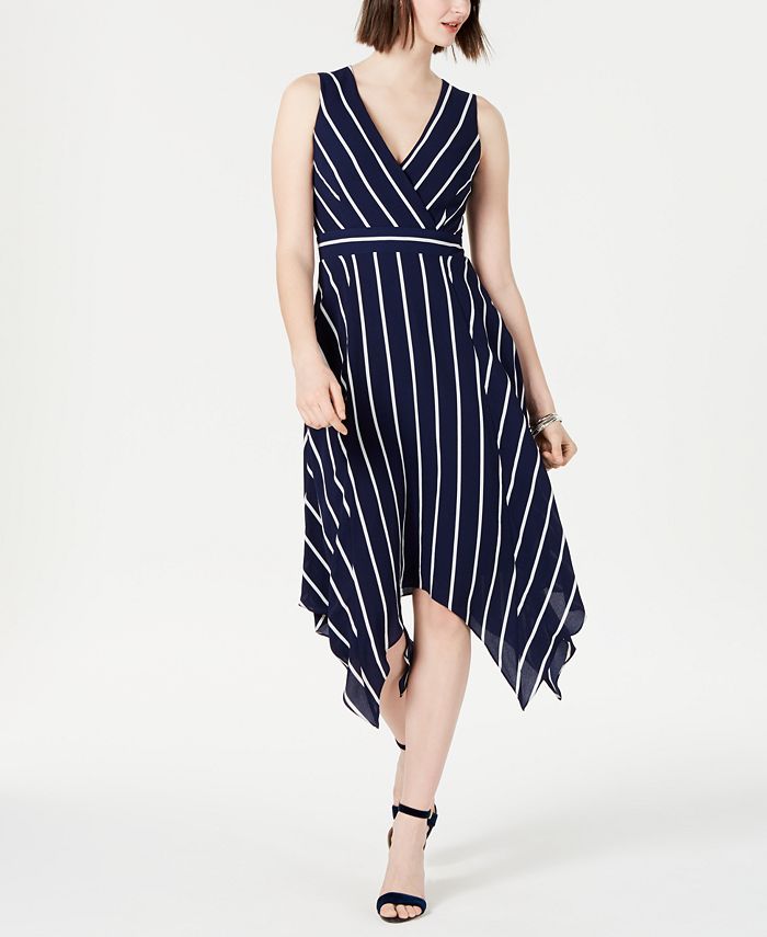 Vestido feminino Jessica Howard sem mangas com bainha de lenço, azul, tamanho 14