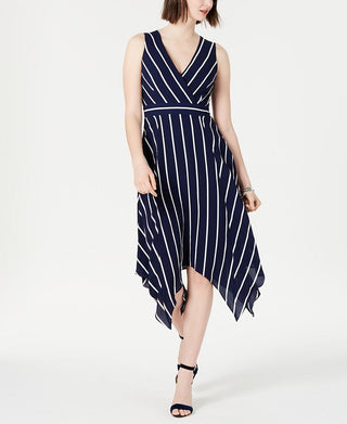 Vestido feminino Jessica Howard sem mangas com bainha de lenço, azul, tamanho 14