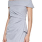 Vestido feminino Vince Camuto com decote ombro a ombro, azul, tamanho 12