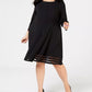 Jessica Howard Women's Fit & Flare Dress Black Size Petite Small