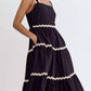 Entro - Square Neck Sleeveless Midi Dress