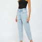 Mica Denim - Paperbag Super High Rise Mom Jeans