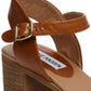 Sandália feminina Steve Madden April Block Heel, marrom, tamanho 9 M
