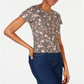 Camiseta infantil de malha waffle Self Esteem Junior, cinza, tamanho pequeno