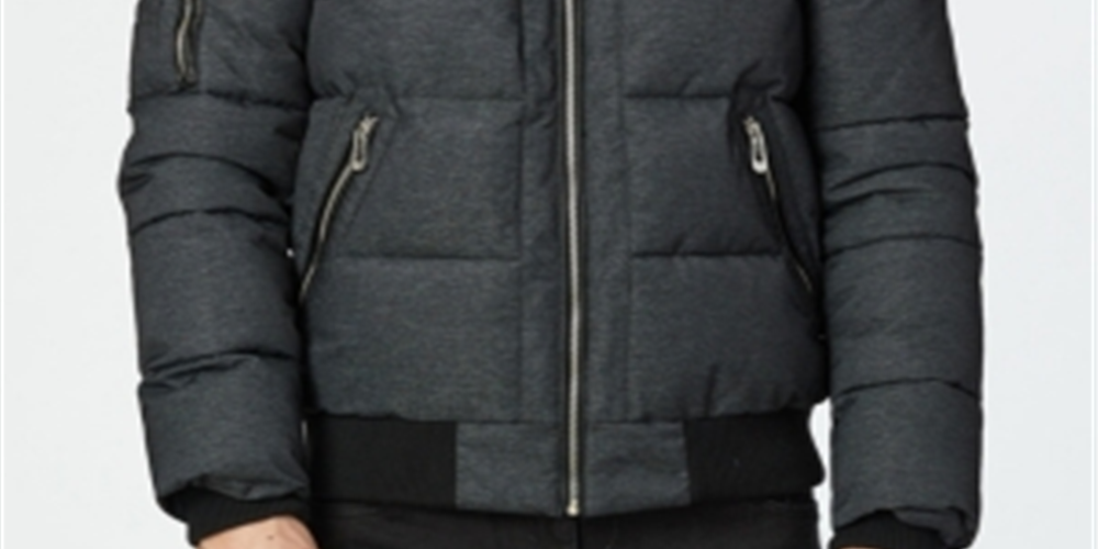 Jaqueta bomber acolchoada Clark Masculina Noize com capuz, preta, tamanho P