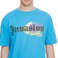 Camiseta gráfica masculina Eleven Paris Invasion, azul, tamanho médio