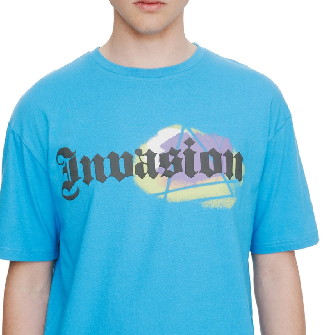 Camiseta gráfica masculina Eleven Paris Invasion, azul, tamanho médio