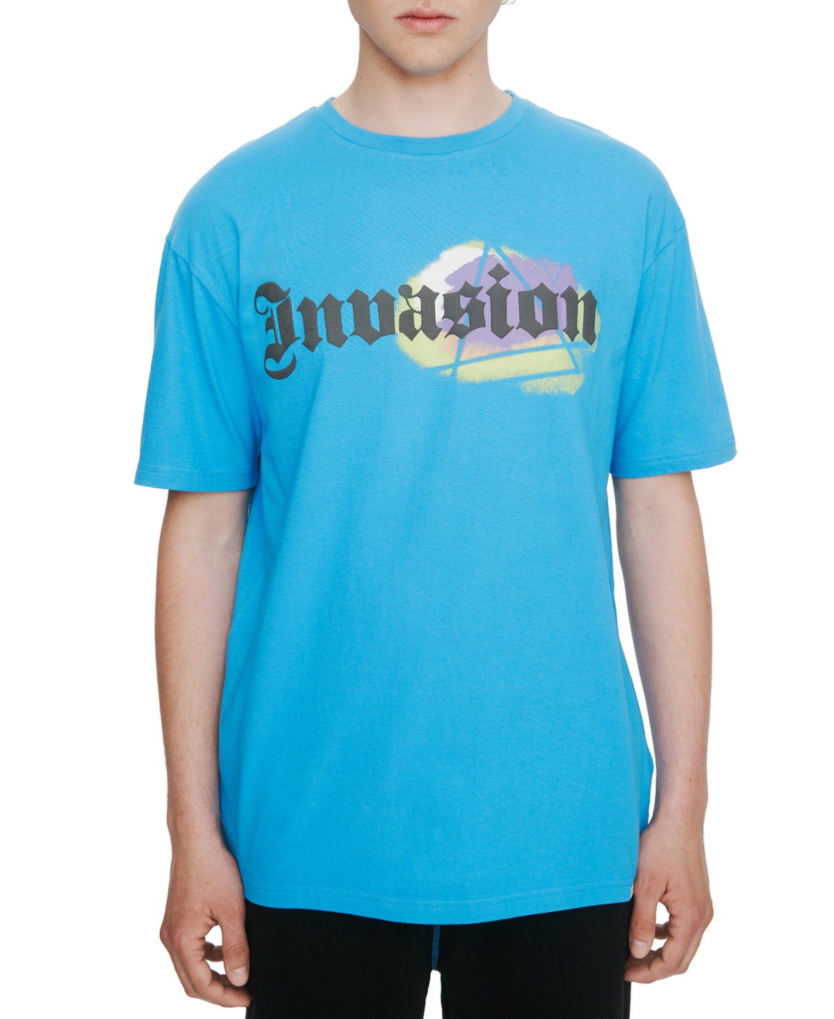 Camiseta gráfica masculina Eleven Paris Invasion, azul, tamanho médio