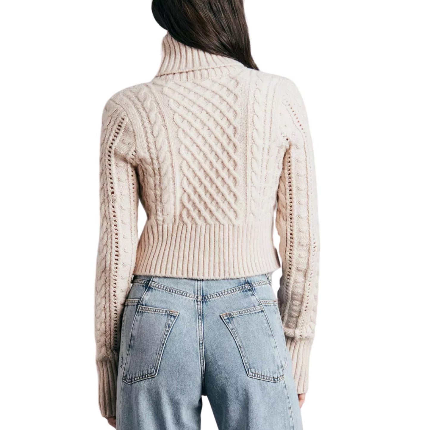 Rag & Bone - ELIZABETH WOOL CABLE TURTLENECK SWEATER