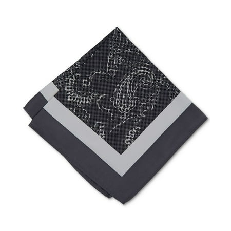 Alfani Men's Ferraton Paisley Pocket Square - Black