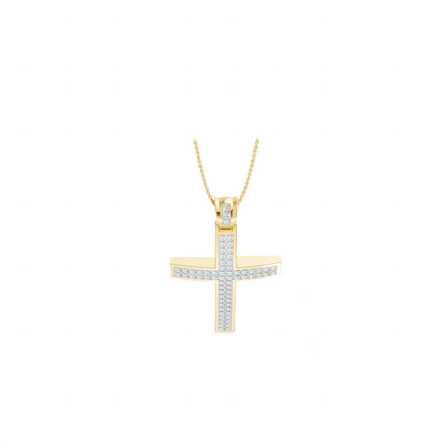 Aamiaa - Stan-p-1.2-3.3-14y Natural Diamond Cross Pendant