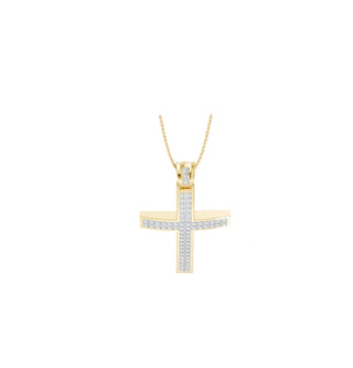 Aamiaa - Stan-p-1.2-3.3-14y Natural Diamond Cross Pendant