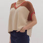 Entro - Rachele Short Sleeve V-neck Knit Top