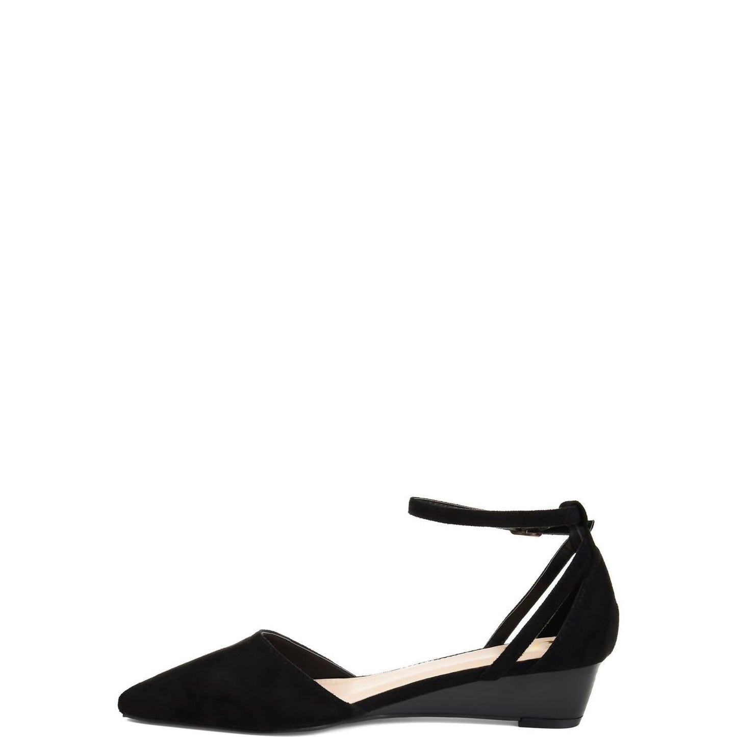 Brinley Co. - Women's Pointed Toe Ankle Strap Wedge Sandal