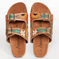American Darling - Women's Carved Genuine Leather Sandal
