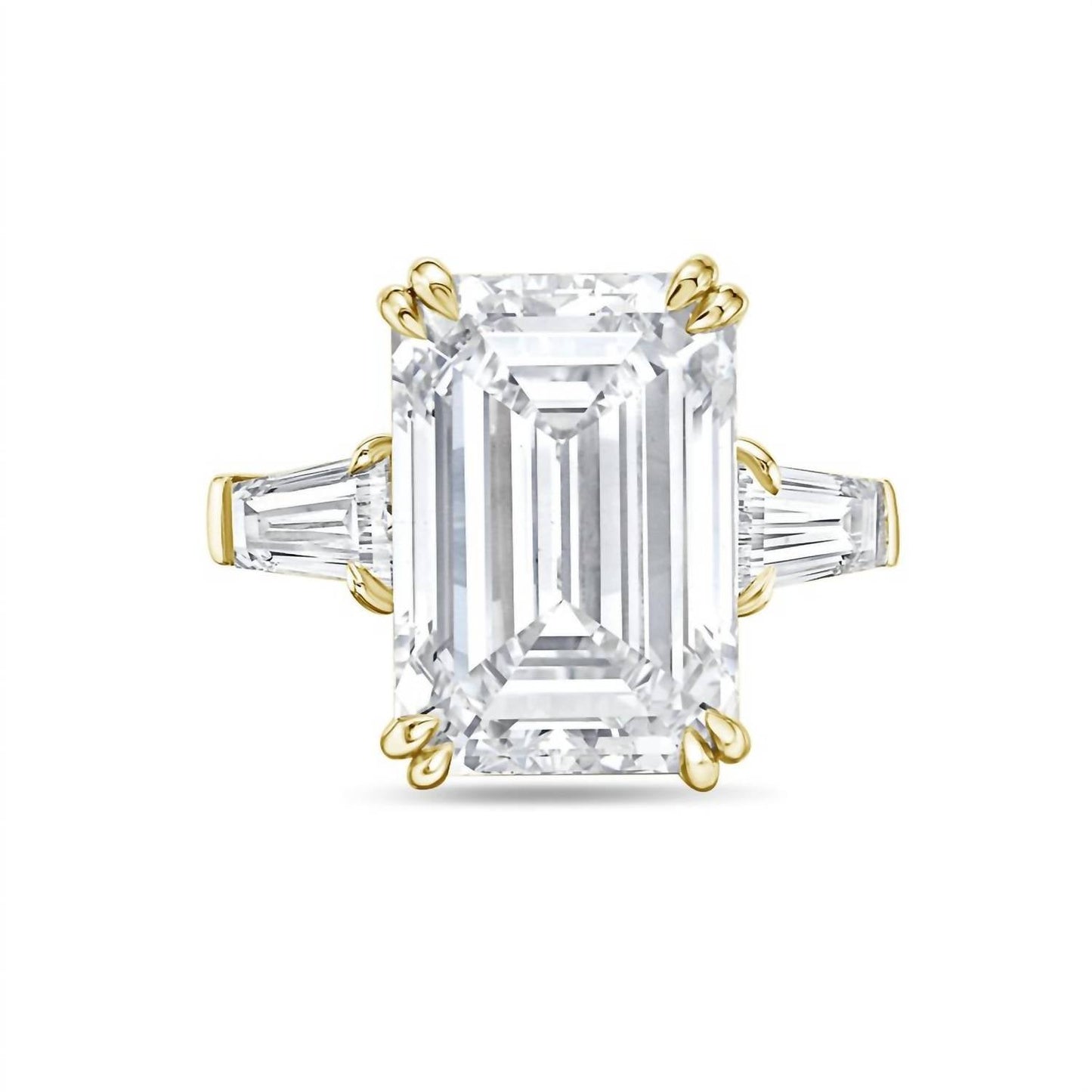 Diana M Jewels - Women's Lab Grown Emerald Cut Baguette Engagement Ring