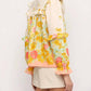 Fate - Floral Whimsy Ruffle Blouse
