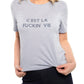 On This Day - "c'est La F*ckin Vie" Graphic Short Sleeve Knit Tee