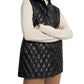 Theory - CLAIRENE QUILTED FAUX LEATHER HOODED VEST
