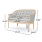 French Country Chesterfield Style Tufted Loveseat