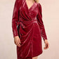 Molly Bracken - Velvet Wrap Mini Dress