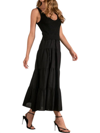 Elan - Vestido combinado de malha