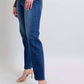 Judy Blue - Mid Rise Side Seam Straight Jeans