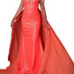 Ava Presley - Fitted Sequin Evening Gown With Cascading Sash