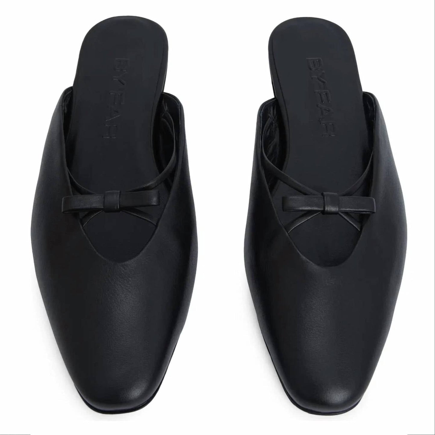 By Far - Women's Finn Leather Bow Ballerina Mules