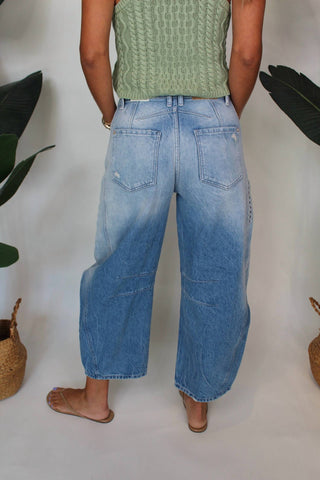 Free People - Good Luck Mid-rise Barrel Jeans