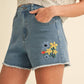 Anniewear - Denim Blossom Shorts