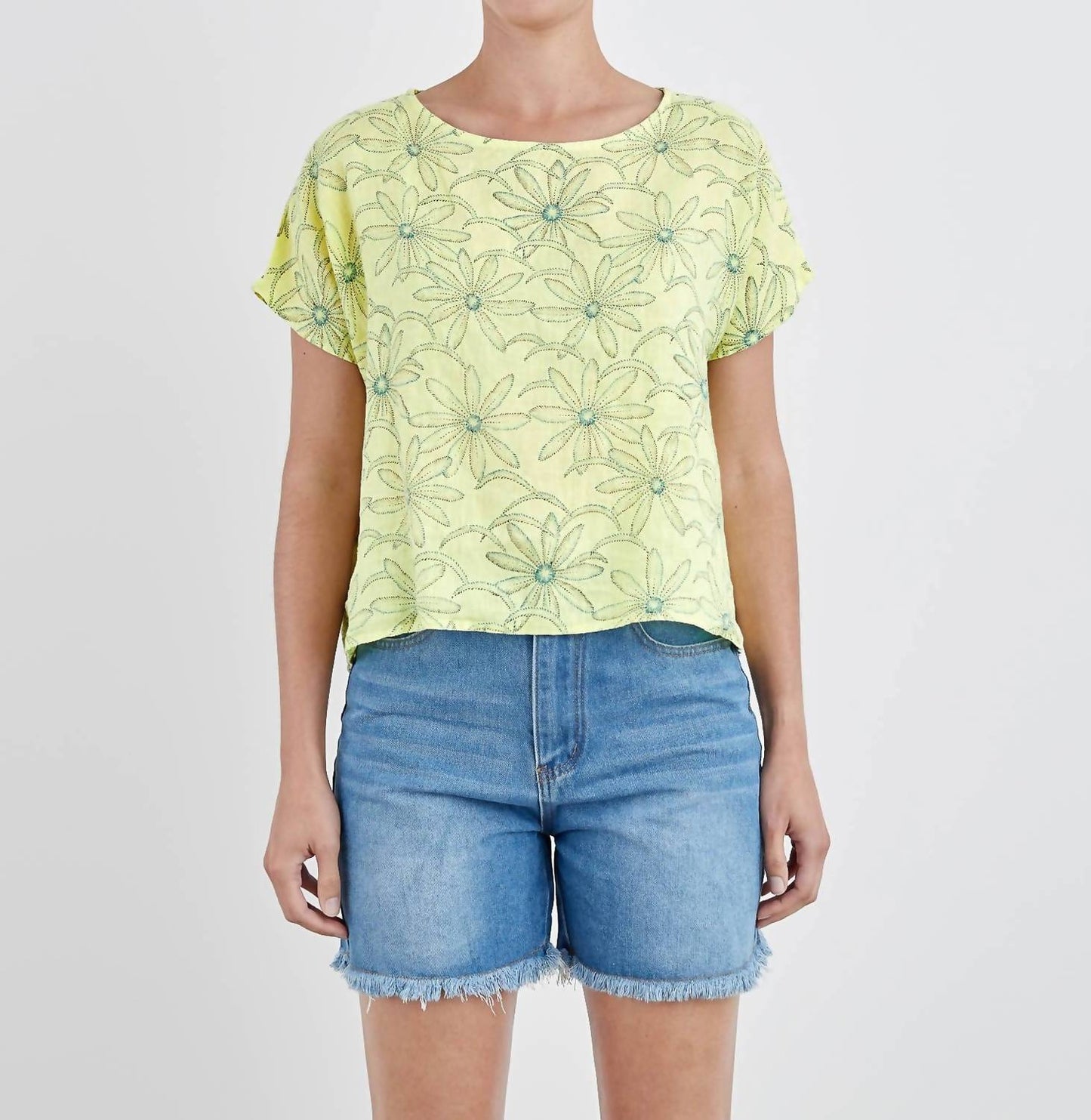 Cut Loose - Women's Daisy Cap Sleeve Hi Lo Top