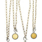 Julio Jewelry - Women's Uppercase Initial Disk Necklace - Letter T