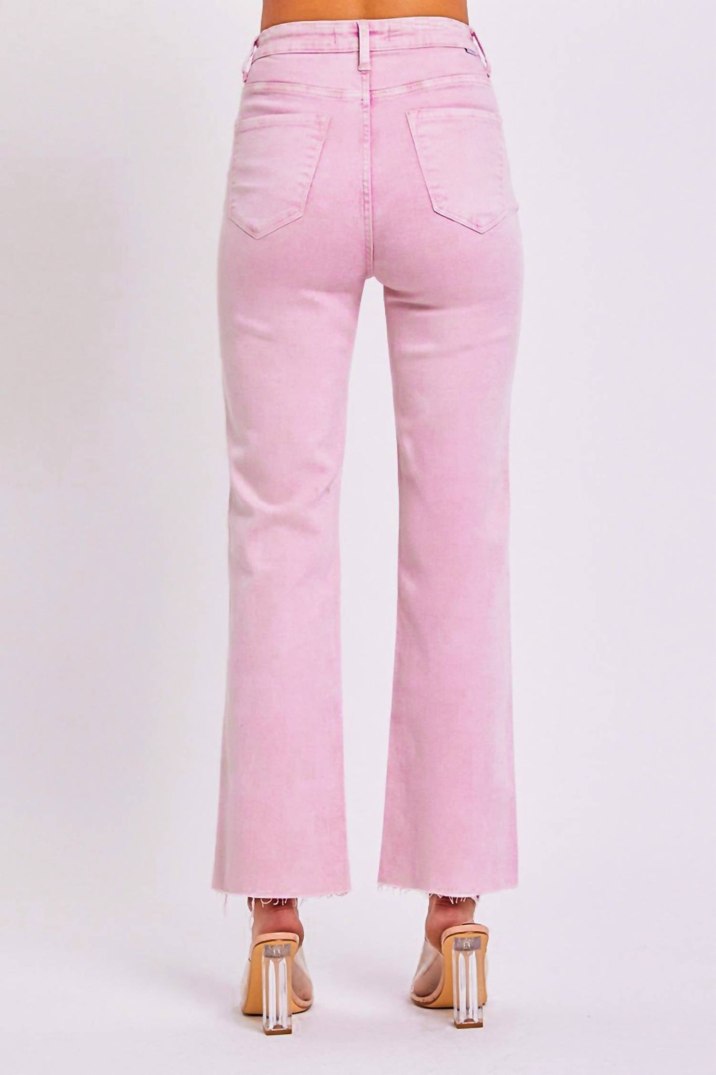 Risen - High Rise Rae Hem Slit Straight Jeans