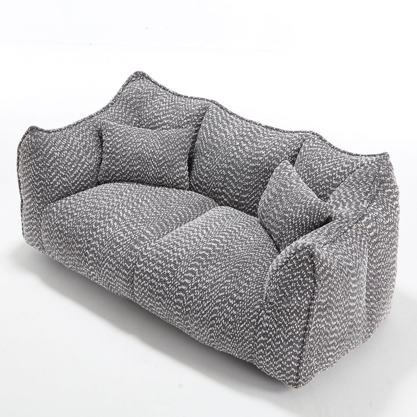 Comfortable Dual Beanbag Chair With High Resilience Foam Core For 2 People