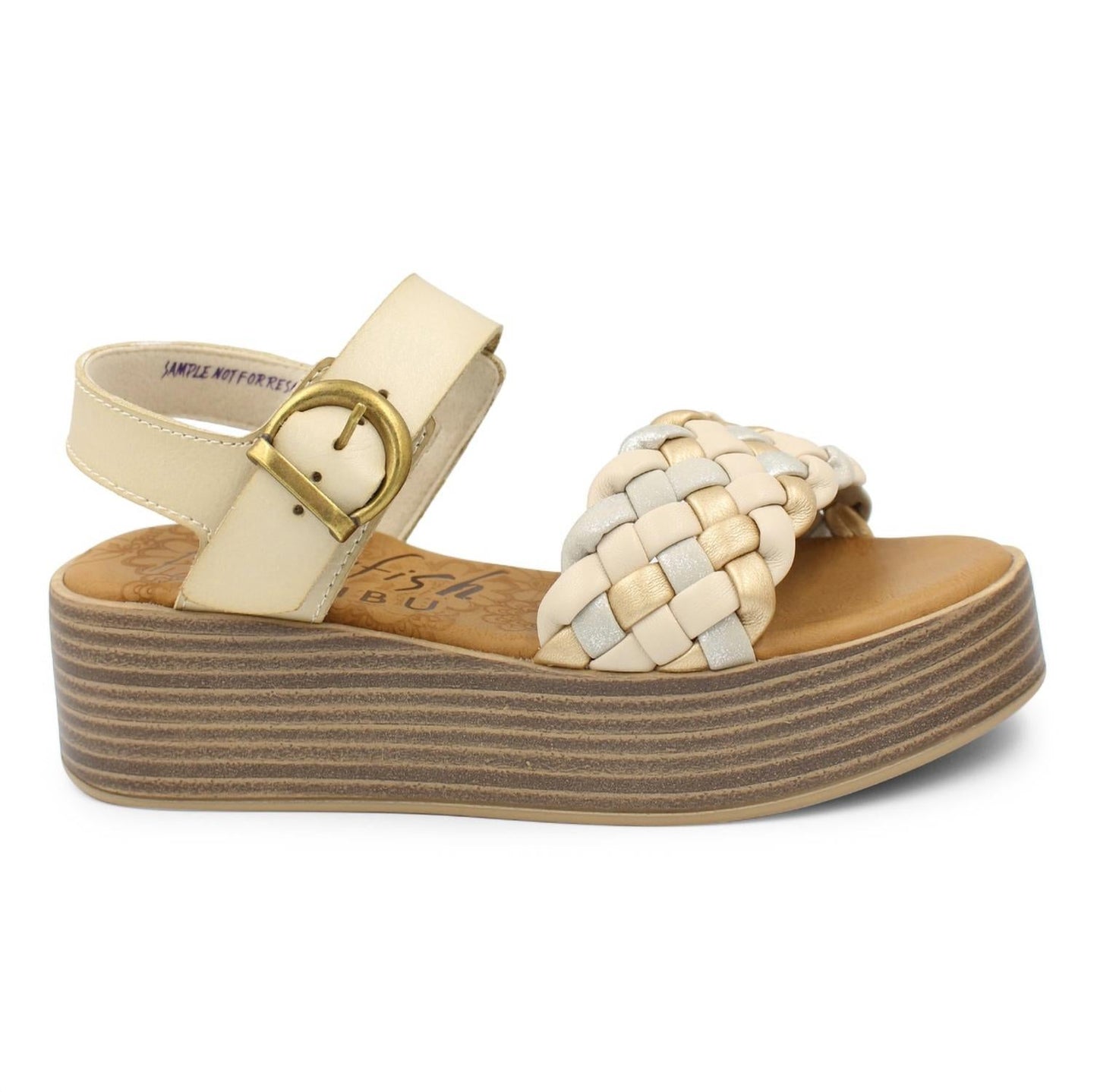 Blowfish - LAPAZ BRAIDED PLATFORM SANDAL- WHT SAND