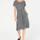 Vestido feminino Weekend Max Mara Argo com estampa e cinto, azul, tamanho GG
