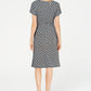 Vestido feminino Weekend Max Mara Argo com estampa e cinto, azul, tamanho GG