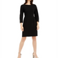 Vestido Mara com decote canoa Weekend Max feminino, preto, tamanho 4
