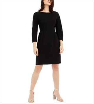 Vestido Mara com decote canoa Weekend Max feminino, preto, tamanho 4