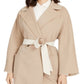 Casaco longo com cinto Weekend Max Mara feminino, marrom, tamanho 8