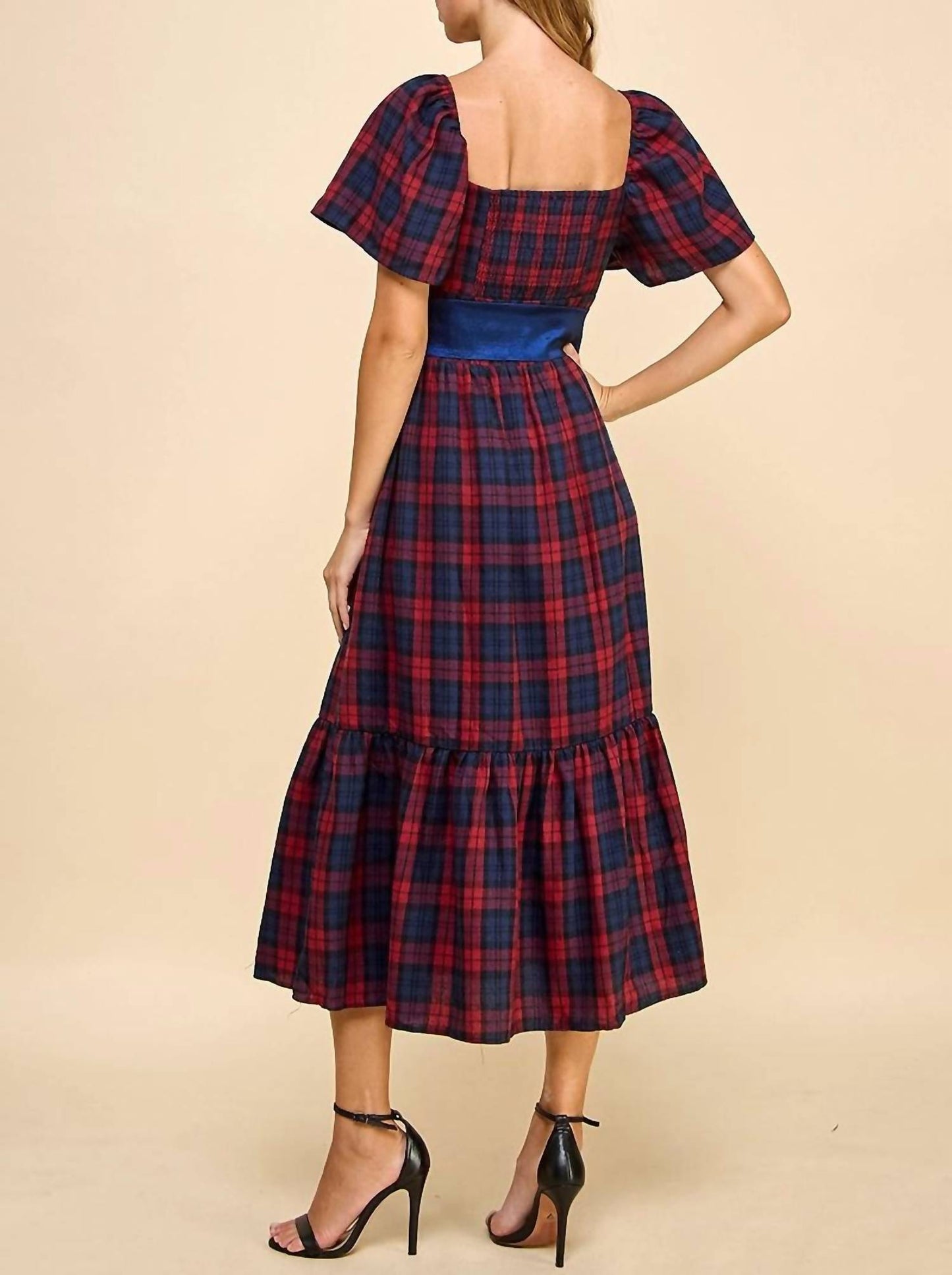 Tcec - Countryside Chic Plaid Midi