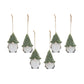 Terra Cotta Gnome with Pine Tree Hat Ornament (Set of 6)