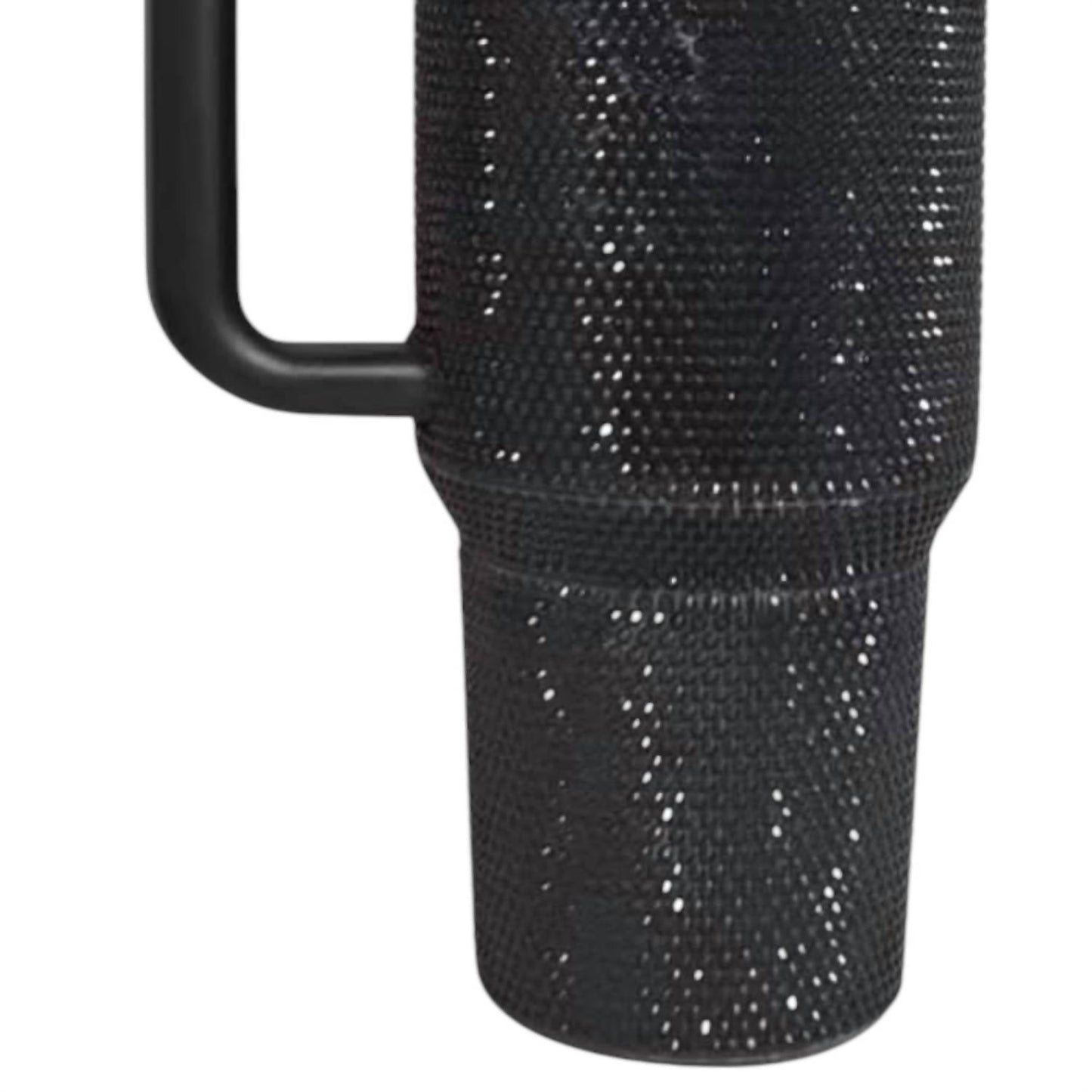 Trendsi - Copo de Aço Inoxidável com Strass e Canudo