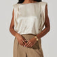 Astr - Isola Cream Silk Top