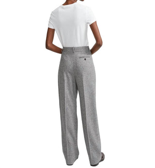 Teoria - CALÇA PLISSADA DE LÃ SALIENTADA