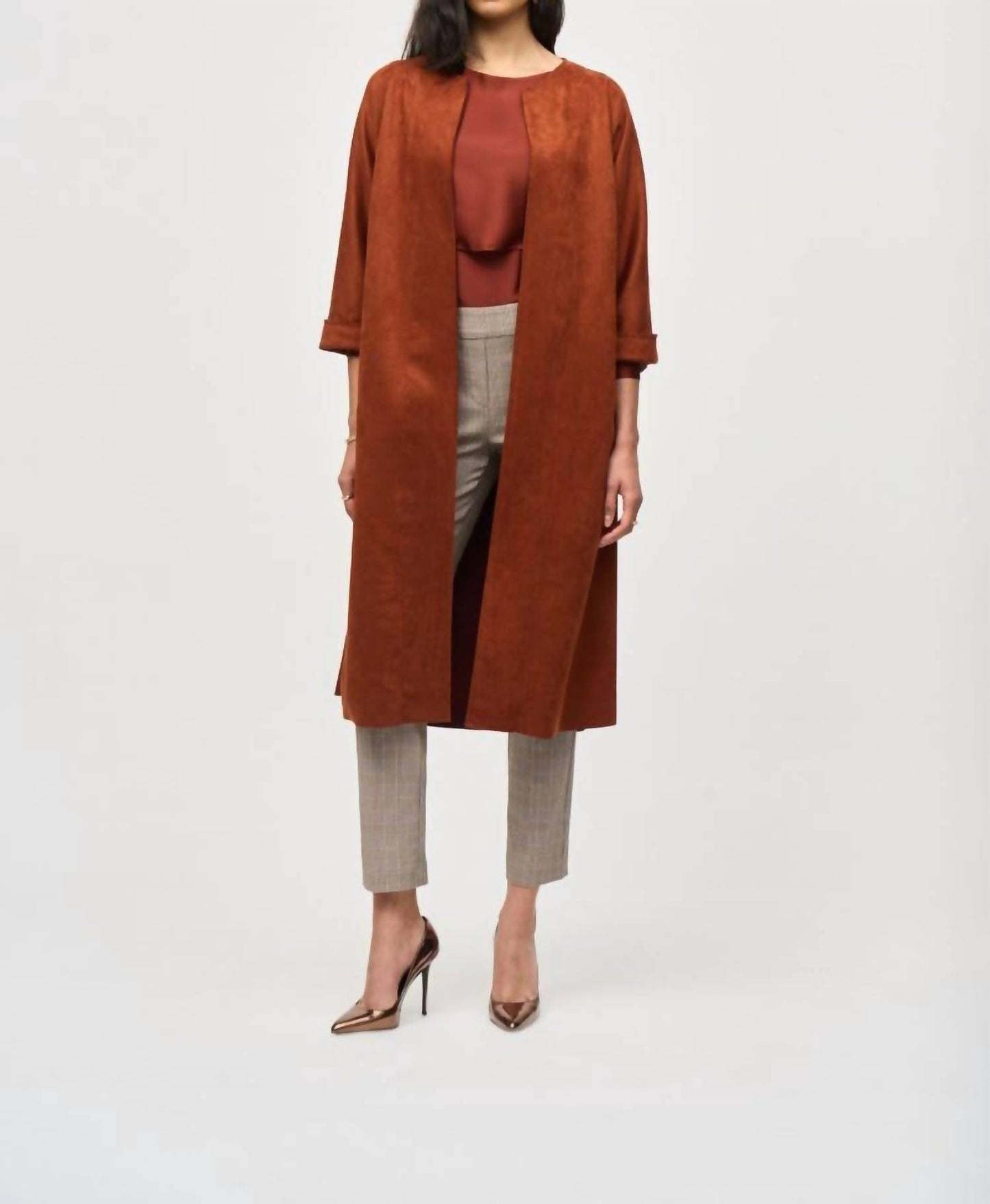 Joseph Ribkoff - Suede Straight Coat